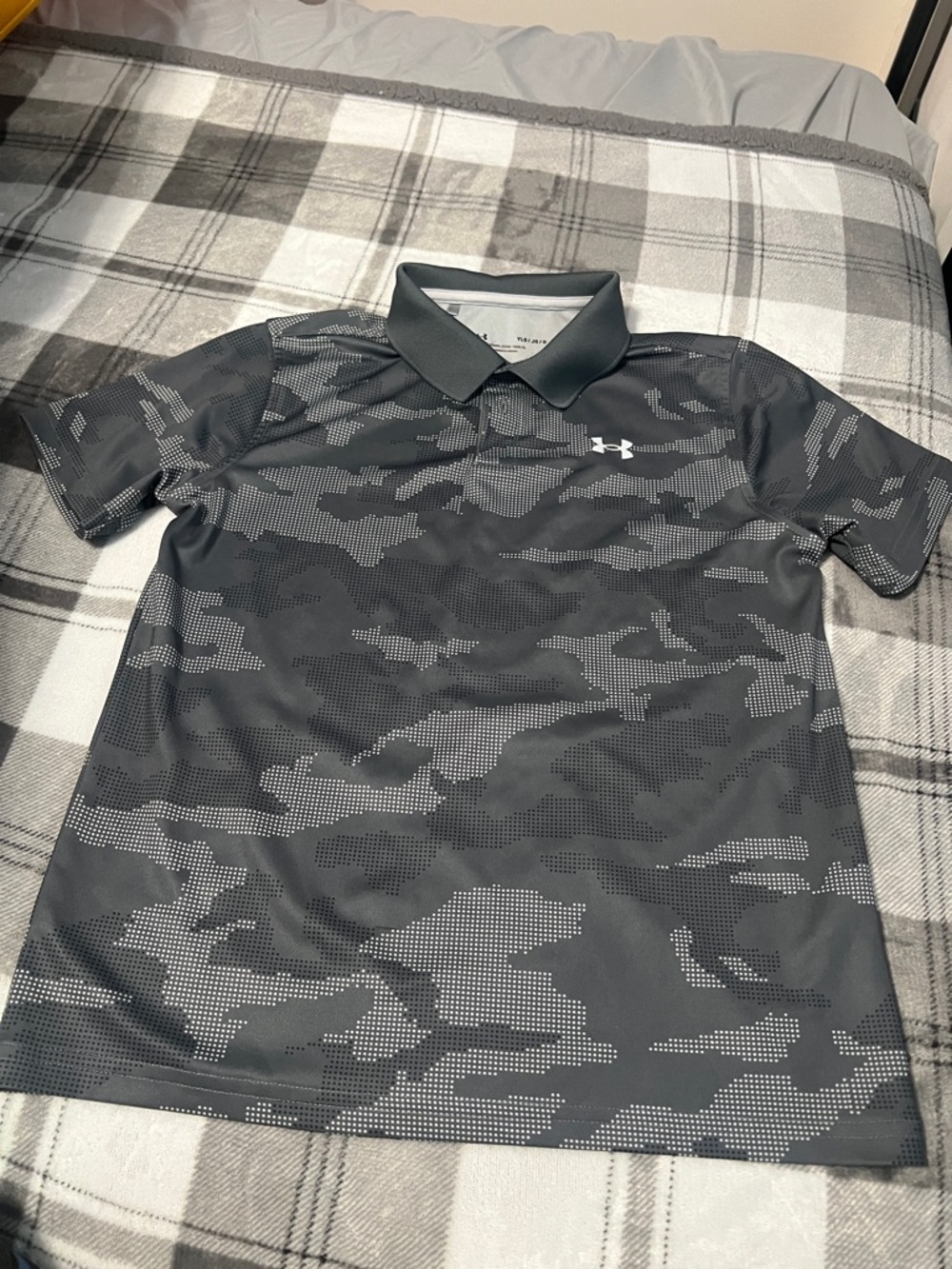 Under Armour Gray Camo Polo Shirt